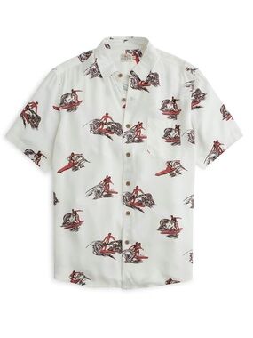 Faherty Men’s Hawaiian Surfer Short Sleeve Shirt SzL